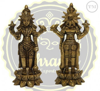 6 Inches Brass Lord Vishnu Statue, for Temple, Home, Packaging Type : Thermocol Box