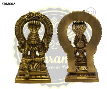 7 Inches Brass Karumari Amman Statue, for Home, Temple, Feature : Fine Finished