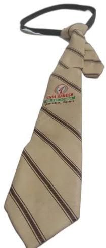 MEXIOM Stripes Polyester Zipper School Tie, Size : Multisizes