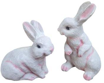 Painted Polyresin Rabbit Sculpture, Style : Contemporary
