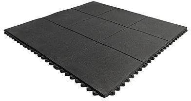 Black Rubber Gym Floor Mat, Pattern : Pain