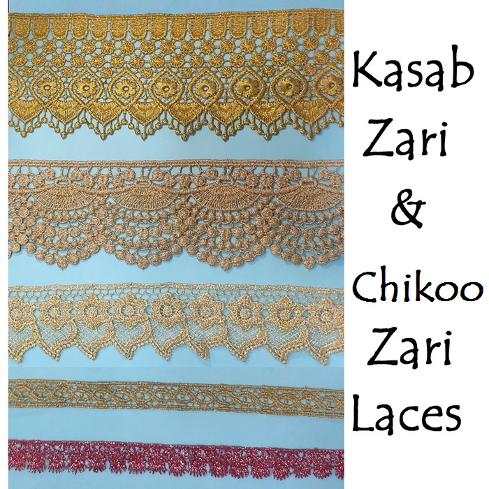 White Viscose GPO Lace Designer Lace Fancy Lace, For Ladies Garment, Fabric  Type: Net at best price in Surat