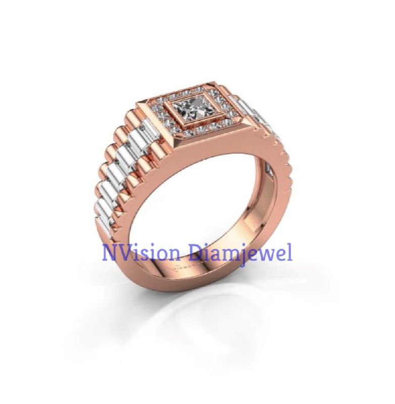 solitaire real diamond mens ring