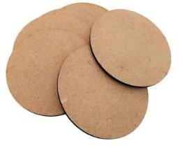 Kapsie Plain Polished Round Shape Canvas Board, Color : Brownish