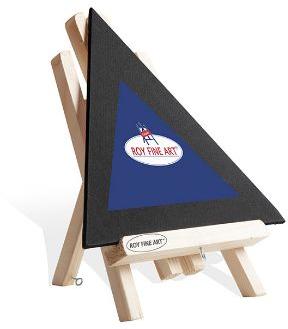 Triangle Shape Black Canvas Board with Easel
