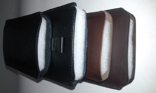 Leather Mobile Cover, Color : Black, Brown