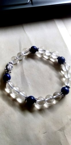 Crystal Lapis Bracelet, Color : Blue