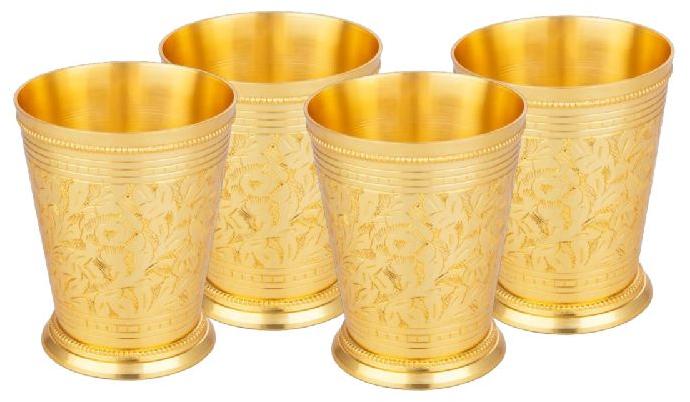 Brass Glass 4 Piece Sets