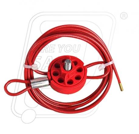 Lukko FLEXIBLE CABLE LOCKOUT, Color : Red