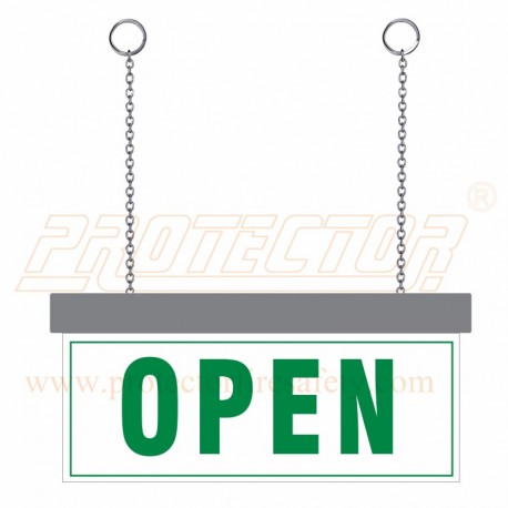 Protector LED OPEN SIGN, Color : Green