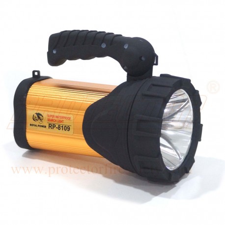Protector LED RECHARGEABLE SEARCH LIGHT, Color : Black Golden