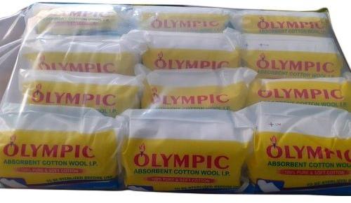 Olympic Absorbent Cotton Wool, Packaging Size : 50gm