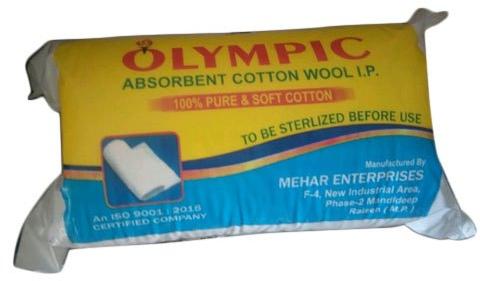 Olympic Surgical Absorbent Cotton Wool, Packaging Size : 500gm
