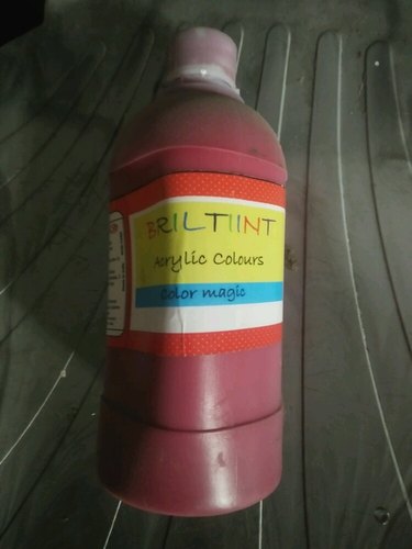 ACRYLIC COLORS, Color : RED, YELLOW, PINK, GREEN, BLUE, ORANGE, GREEN, PURPLE, BROWN, BLACK