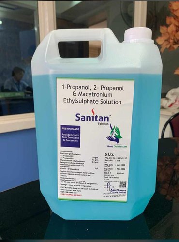 Sanitan hand sanitizer, Packaging Size : 5 Litre