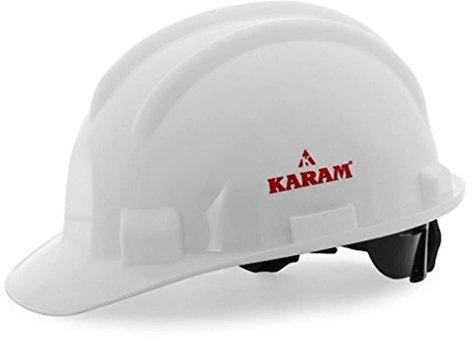 Karam PVC Safety Helmet, Color : White