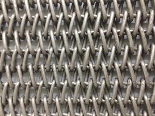 Metal Balanced Weave Conveyor Belt, for Industrial, Color : Grey