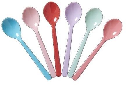 Color Coated Plastic Tea Spoon, Size : 6 inch