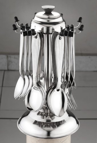 Steel Cutlery Set, Color : Silver