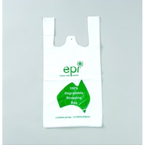 Epi Printed Corn Starch Degradable Shopping Bag, Size : 18X20 Inches