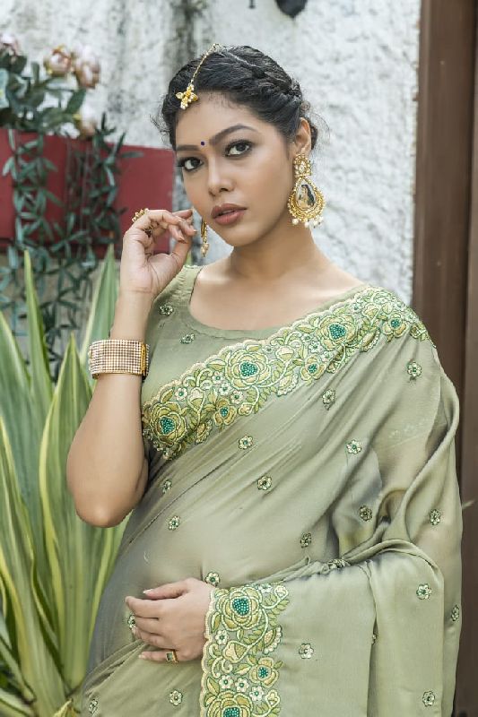 Embroidered Work Sarees