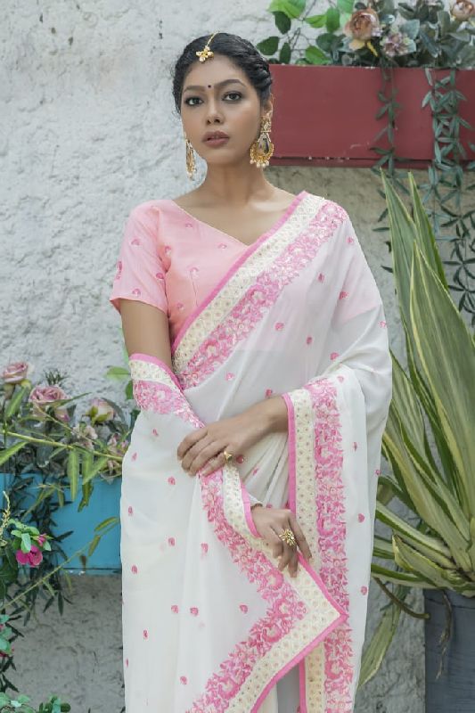 Embroidered Work Sarees