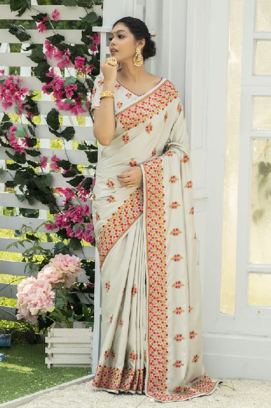 Embroidered Work Sarees