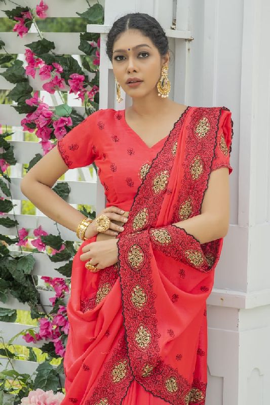 Embroidered Work Sarees