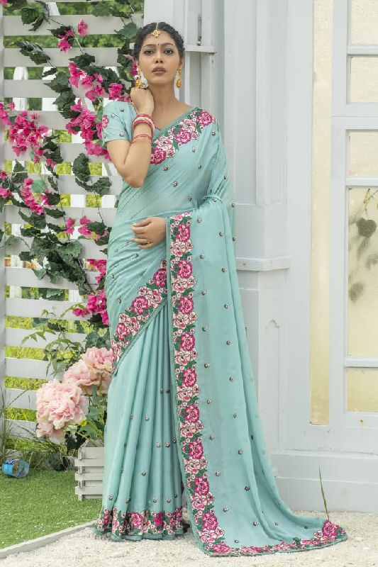 Embroidered Work Sarees