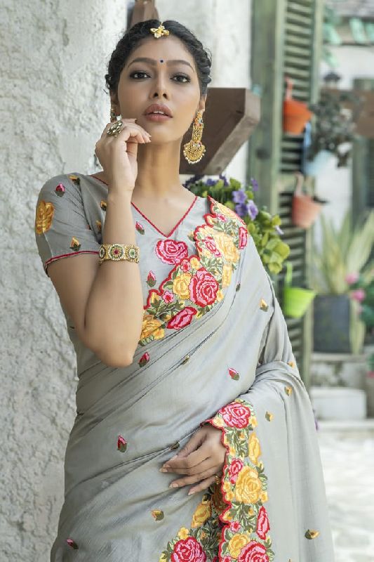 Embroidered Work Sarees