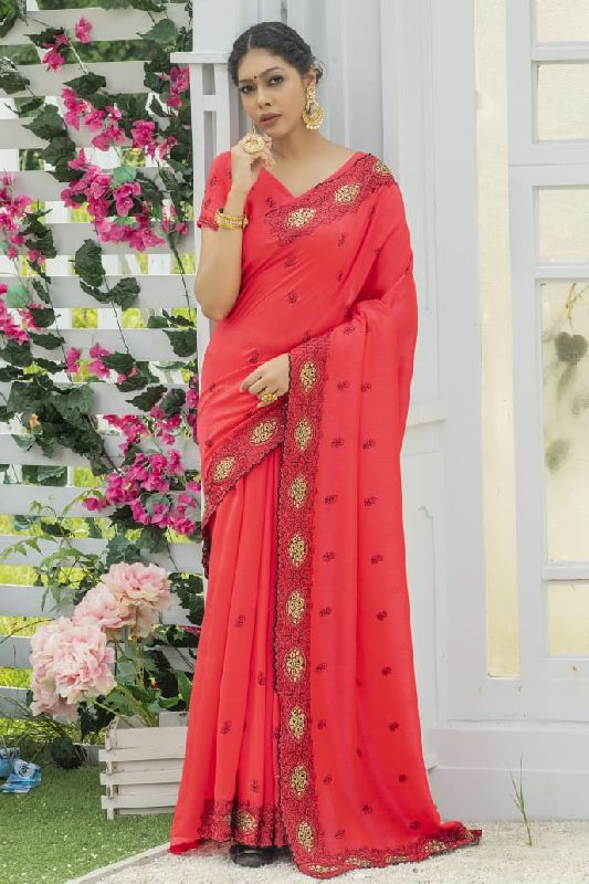 Embroidered Work Sarees