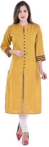 Rayon 2 Part Slub Kurta, Gender : Female