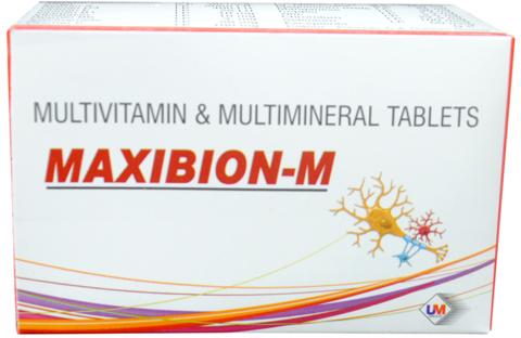 MAXIBION-M Multivitamin &amp;amp; Multimineral Tablets, Certification : ISO 9001:2008 Certified