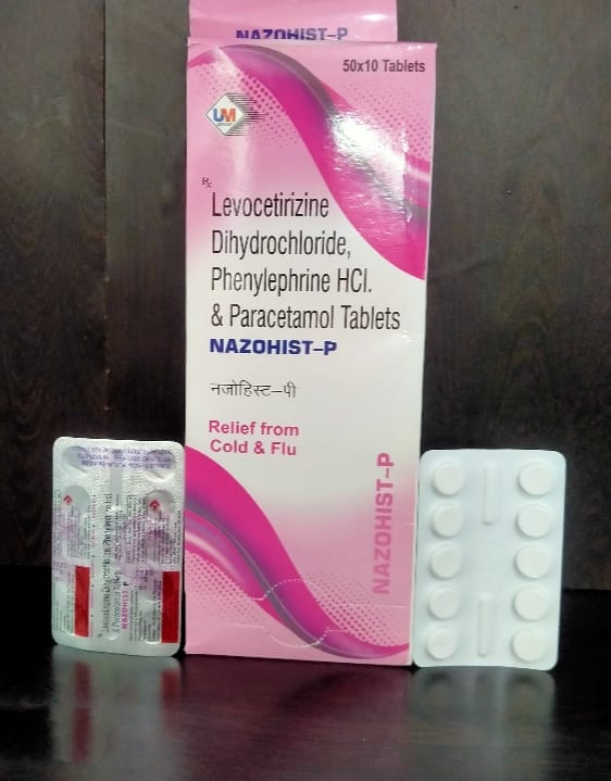 NOZOHIST-P Levocetrizine Di Hcl, Phenylephrine, Paracetamol Tablets