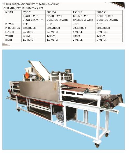 FULL AUTOMATIC CHAPPATHY /ROTI MACHINE, for Less Power Consumption, Packaging Type : CONTAINER