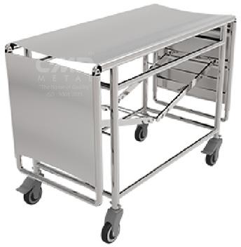 Stainless Steel Folding Stretcher Trolley