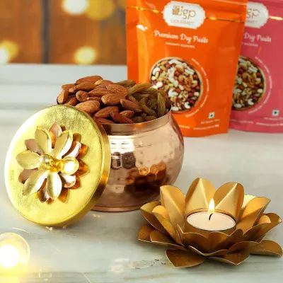 Copper jar & Gifting Boxes, Color : gold