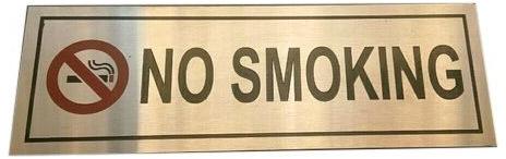 Aluminium Printed No Smoking Safety Signage, Shape : Rectangle
