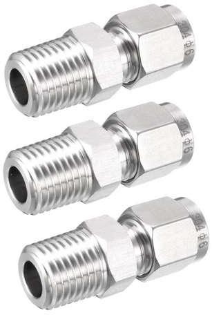 Stainless Steel Compression Fittings, Color : Silver