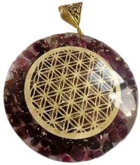 Orgonite energy products Round Orgone Pendant, Size : 50mm