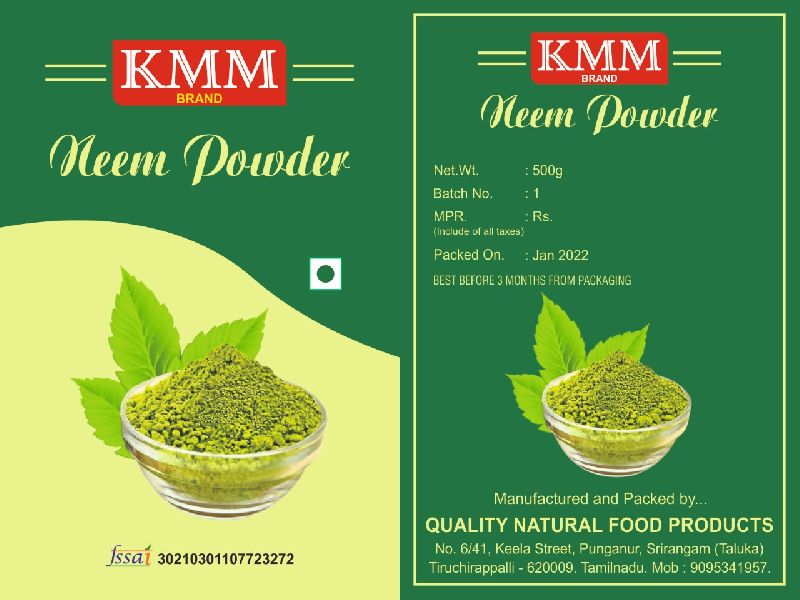 KMM neem leaves powder, Color : Green
