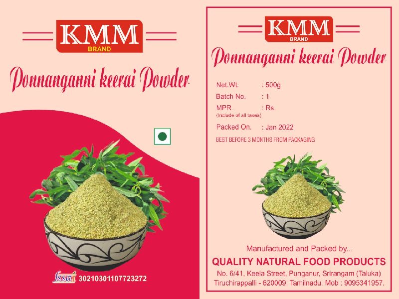 KMM Ponnanganni Keerai Powder, Packaging Type : Plastic Packet