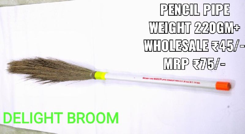 Pencil Pipe Grass Broom, for Cleaning, Feature : Long Lasting, Premium Quality