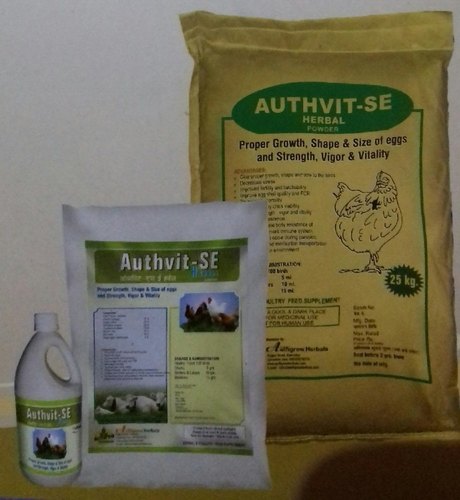 Authgrow Herbal Authvit-SE Poultry Feed Supplement, Packaging Size : 25 Kg