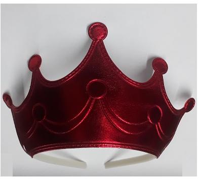 Platic Plastic Crown, Color : Red
