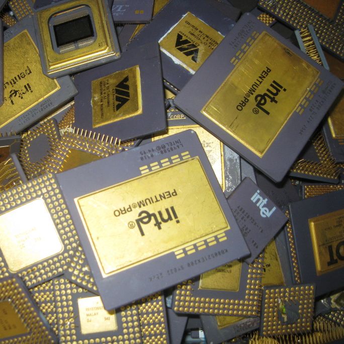 Ceramic Processor Gold CPU Scrap, Color : Multicolor