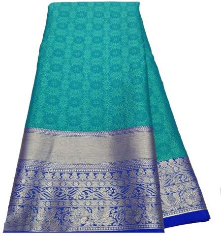Weaved Unstitched Banarasi Silk Saree, Saree Length : 6.3 M (with Blouse Piece)