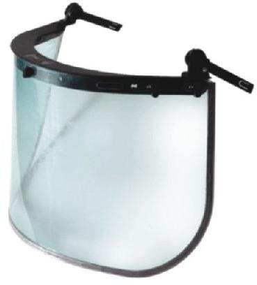 SST Metal Polished Helmet Mountable Face Shield, for Industrial, Size : Standard