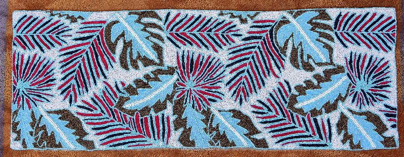 Beaded Hand Embroidered Table Runner