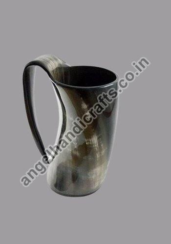 Round Polished Stylish Horn Mug, for Drinkware, Pattern : Plain